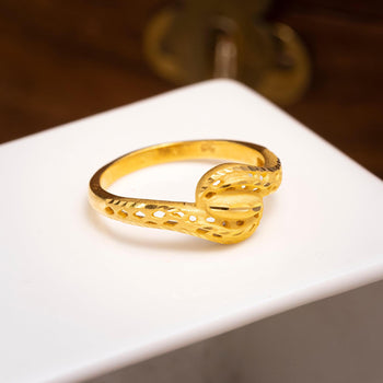 100k Gold|24k Gold Plated Wedding Band For Women - Arabesque Prong Setting  Ring